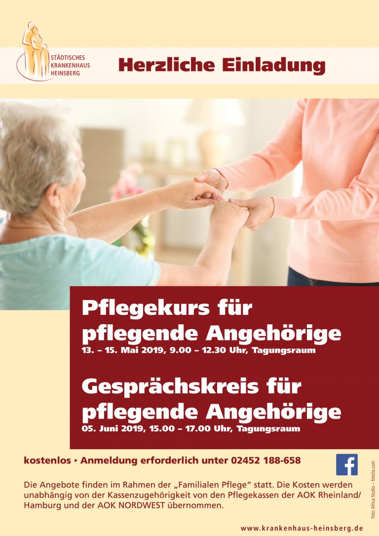 Pflegekurs für pflegende Angehörige Krankenhaus Heinsberg
